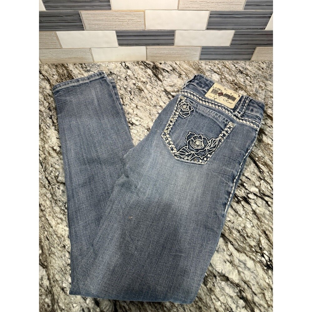 L.A. Idol USA Womens Jeans Size 11 W33/L31.5 Bling Studded Rhinestones Y2K